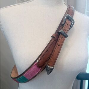 Vintage Leather and Woven Belt size 36